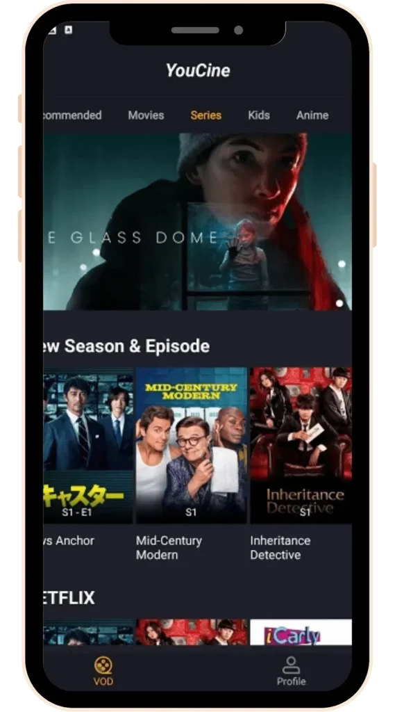 Youcine APK Interface